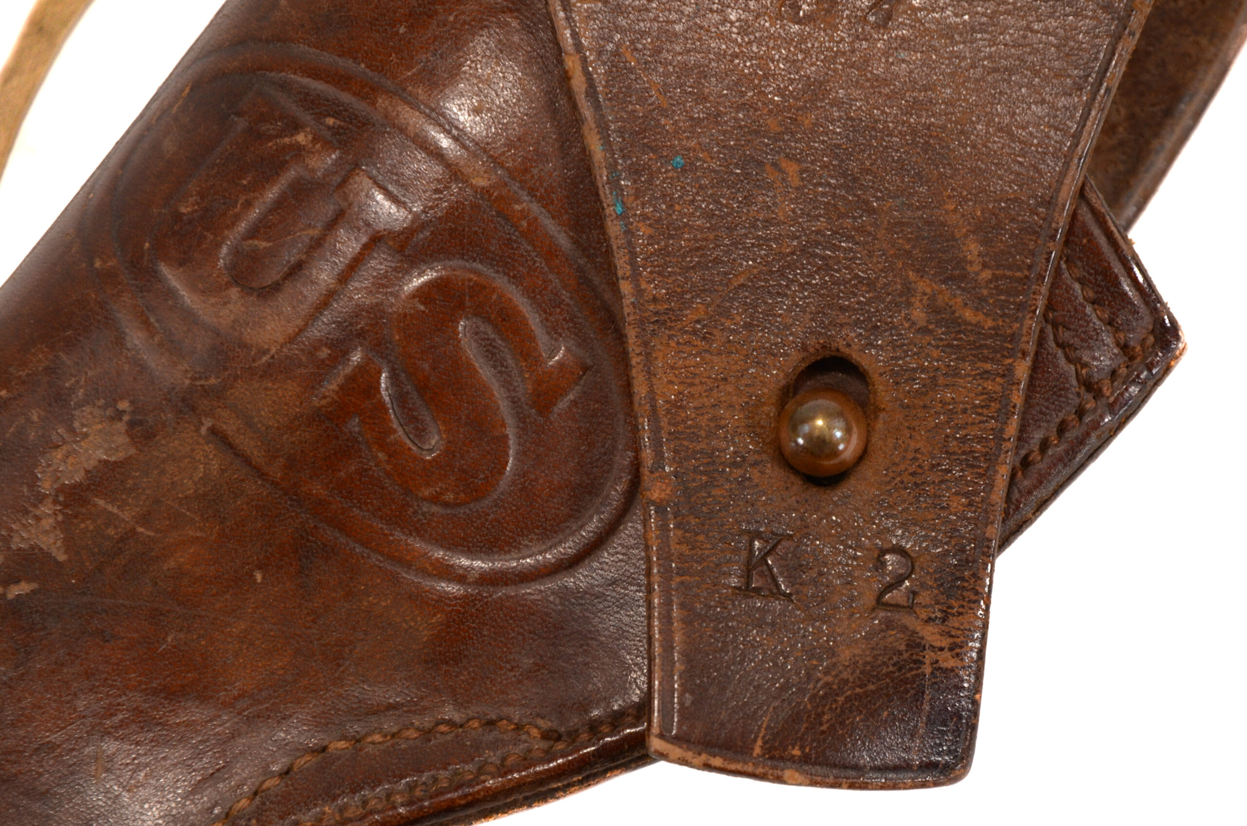 Original U.S. WWI Colt M1892 / S&W M1902 Revolver Holster by Rock Island Arsenal - Dated 1906 - Image 3
