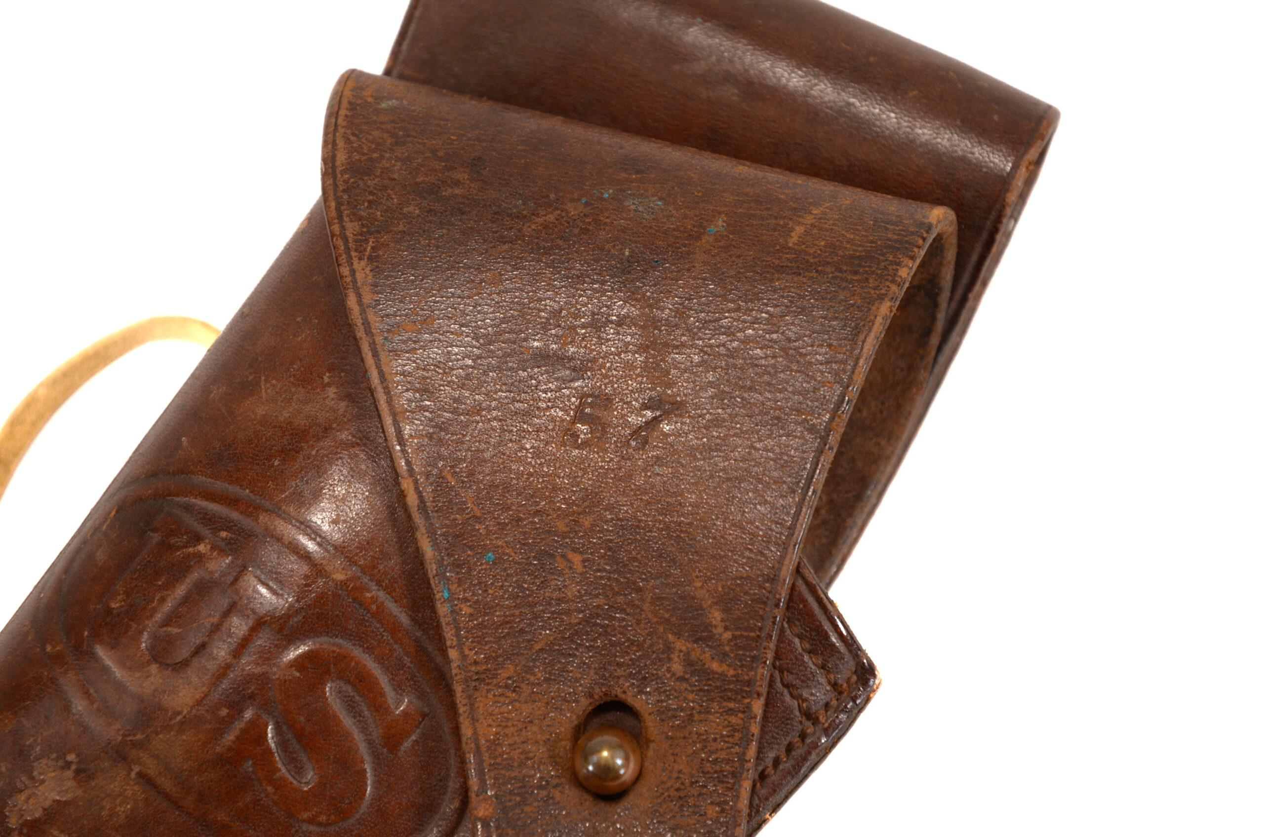 Original U.S. WWI Colt M1892 / S&W M1902 Revolver Holster by Rock Island Arsenal - Dated 1906 - Image 2