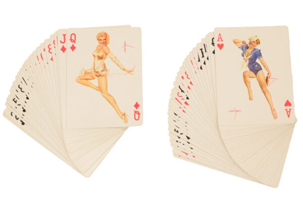 Vintage 53 Vargas Girls Pin-Up Playing Cards Complete Deck with Box -1950s - Image 2