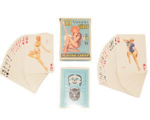 Vintage 53 Vargas Girls Pin-Up Playing Cards Complete Deck with Box -1950s