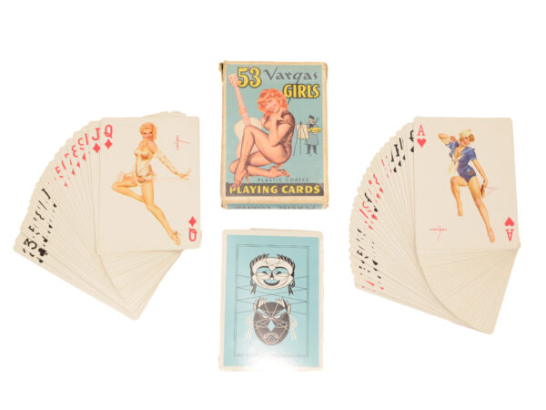Vintage 53 Vargas Girls Pin-Up Playing Cards Complete Deck with Box -1950s