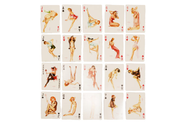 Vintage 53 Vargas Girls Pin-Up Playing Cards Complete Deck with Box -1950s - Image 3