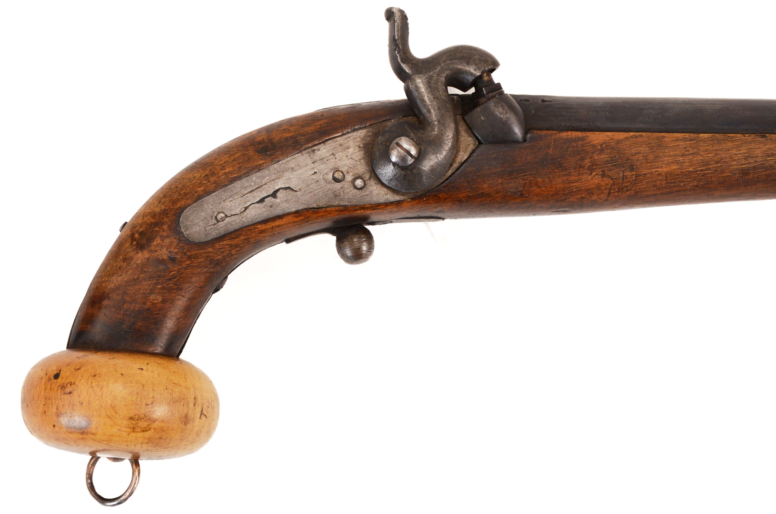 Rare Russian Belgium 3 band Cossack style percussion pistol - Image 4