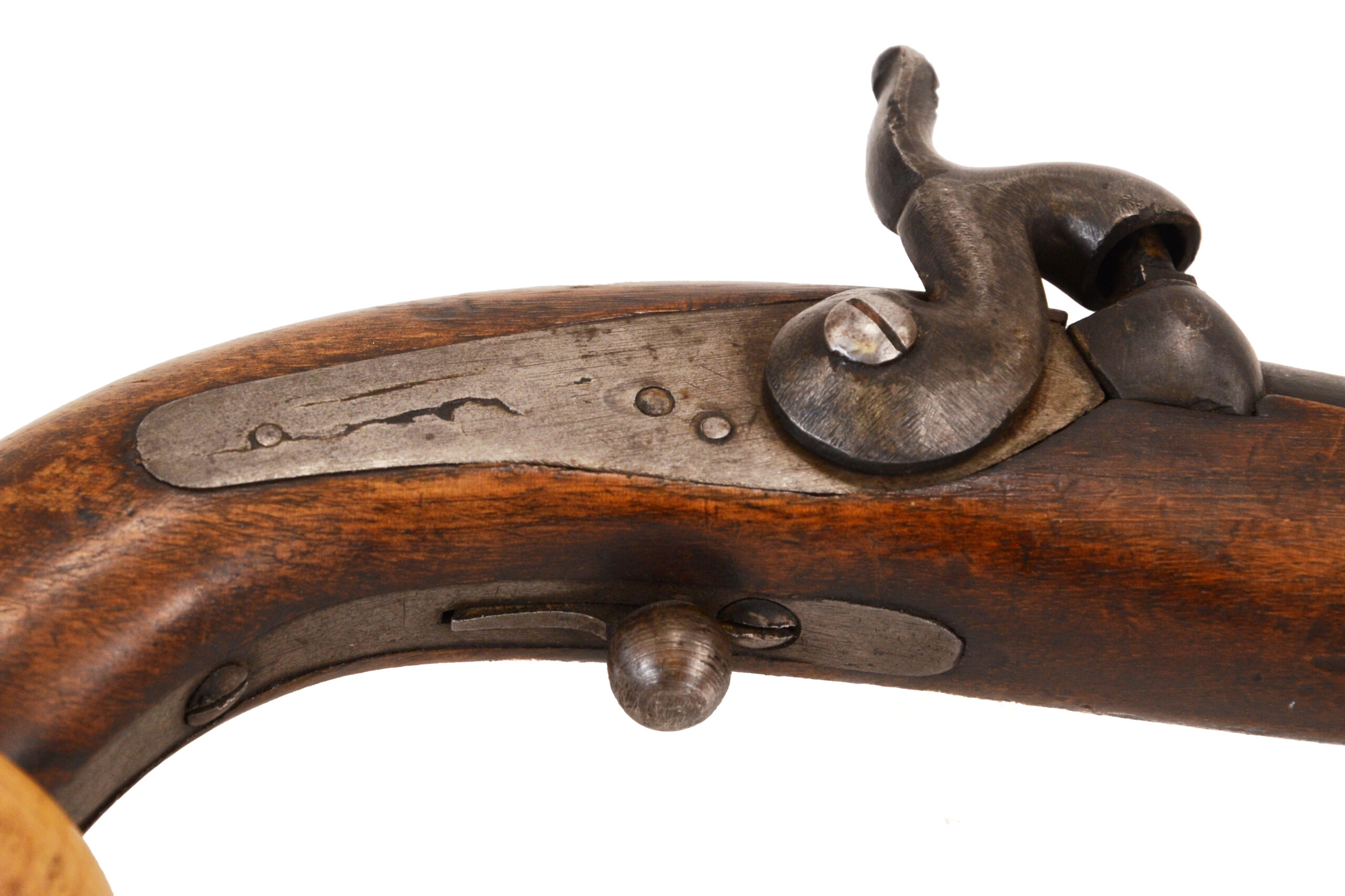 Rare Russian Belgium 3 band Cossack style percussion pistol - Image 7