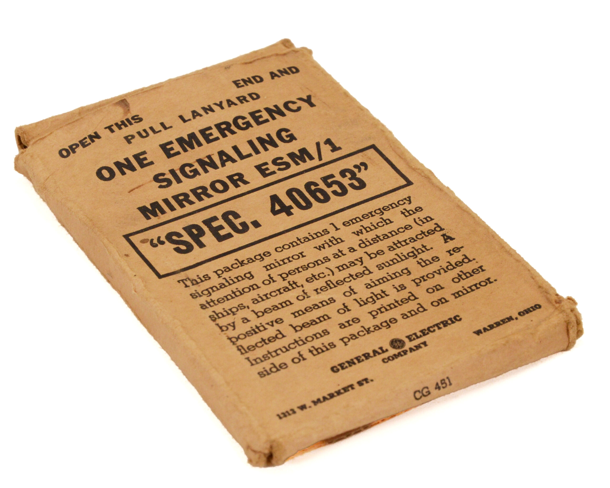 General electric co. Emergency Signal Mirror - spec 40653 - With Original Box - Image 2