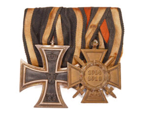 WWI iron cross and hindenburg cross Imperial Germany veterans service medals