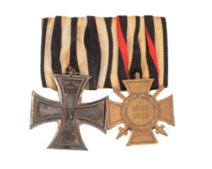Authentic WWI German Veterans Medal Set — Iron Cross 2nd Class & Hindenburg Cross