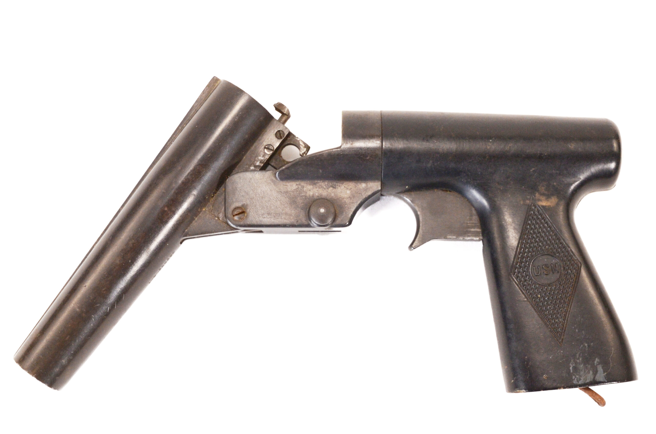 Original WWII signal pistol Mark 5 manufactured by R.F. Sedgley inc. 1942 with Belt, holster, and Flares - Image 10