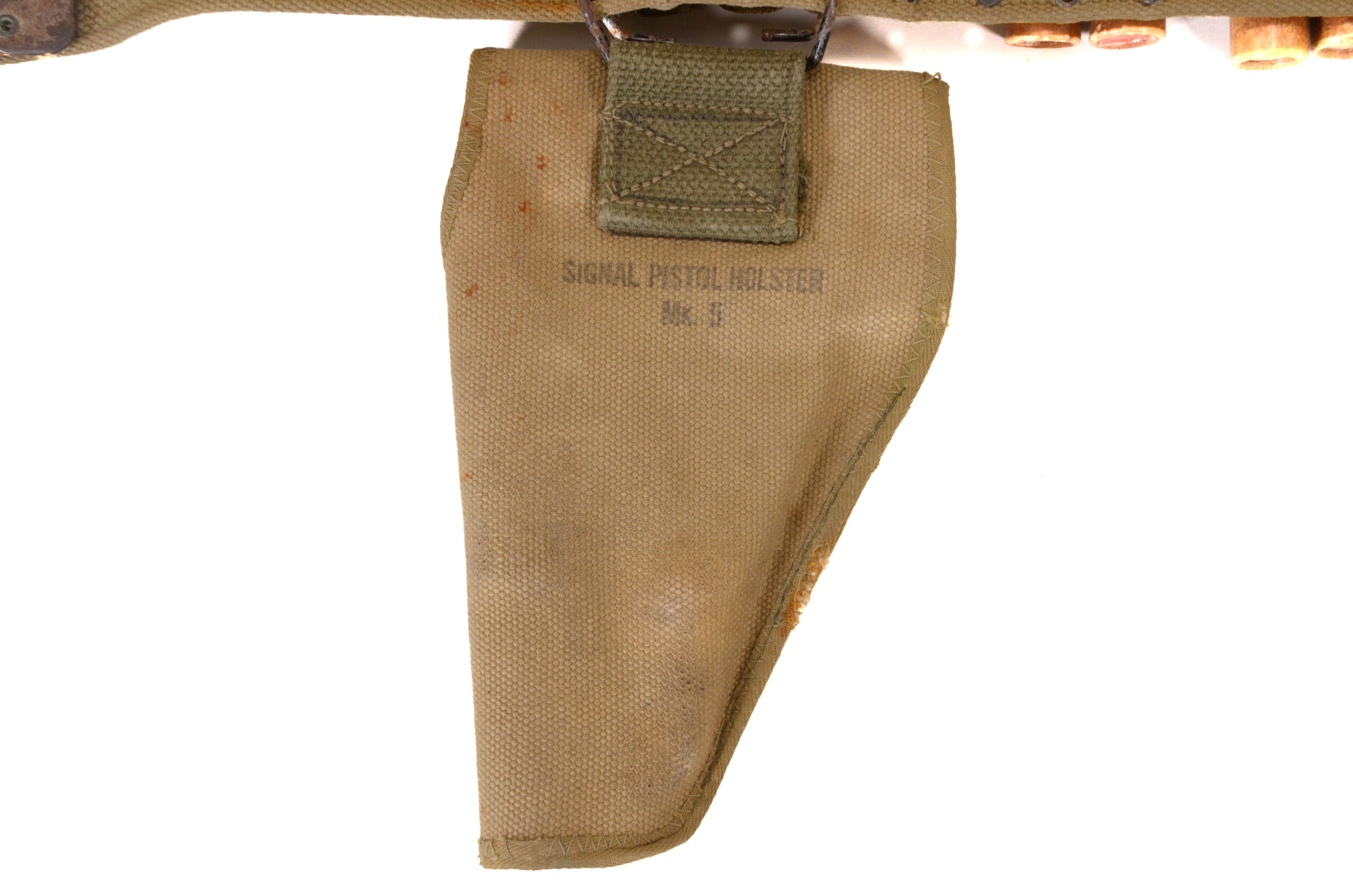 Original WWII signal pistol Mark 5 manufactured by R.F. Sedgley inc. 1942 with Belt, holster, and Flares - Image 16
