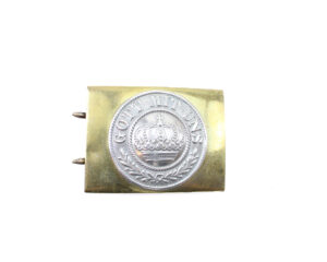 Original Imperial German WWI M1915 Gott Mit Uns Brass & Nickel Prussian Belt Buckle