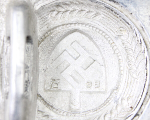 Original WWII German RAD EM/NCO Belt Buckle (Koppelschloß) – H. Aurich 1938 - Image 4
