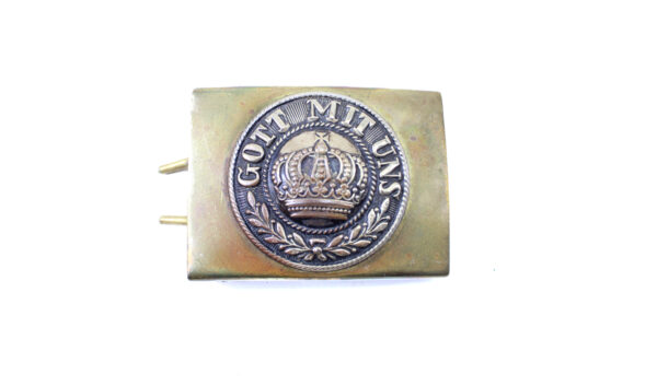 Original Imperial German WWI M1915 Gott Mit Uns Brass & Nickel Prussian Belt Buckle