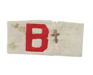 Original WWI British/American Stretcher Bearer’s Armband with Christian Cross – Rare “B” Variant
