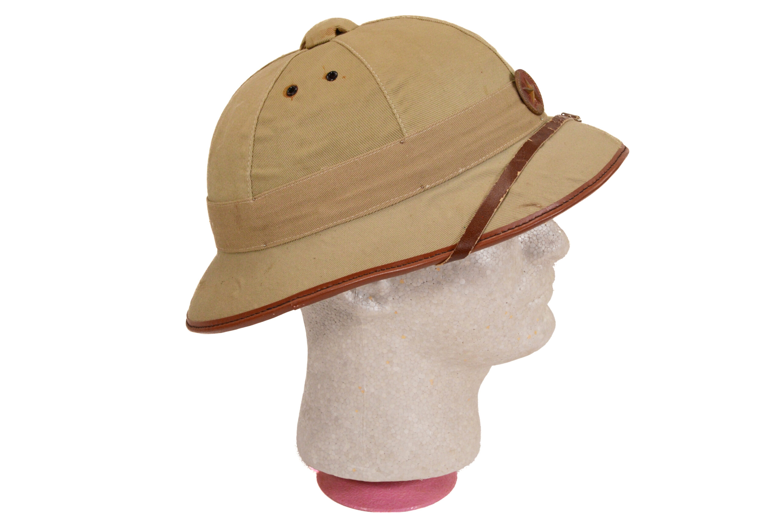 Original Vietnam War North Vietnamese Army (NVA) Pith Helmet - Image 2