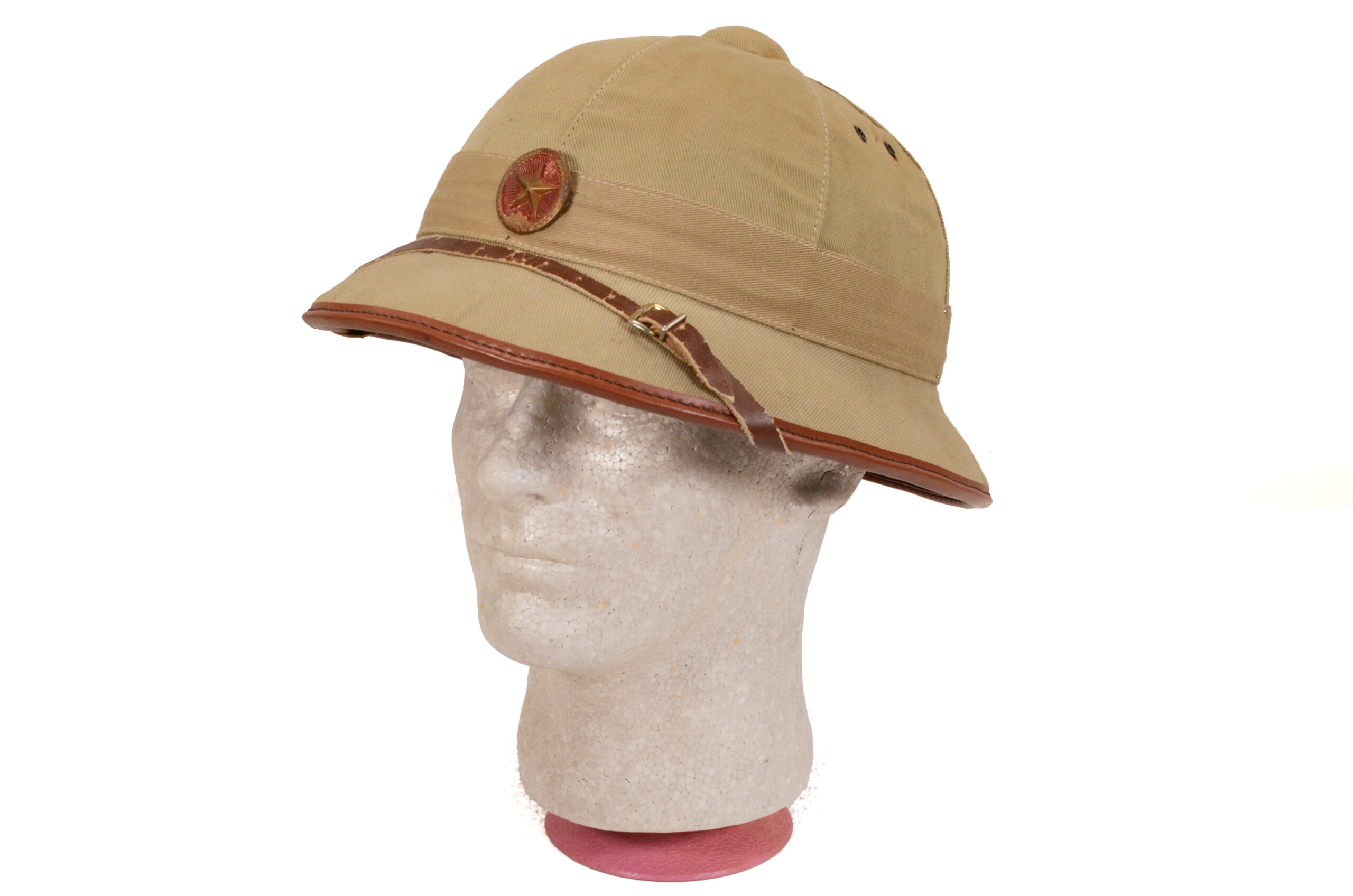 Original Vietnam War North Vietnamese Army (NVA) Pith Helmet - Image 7