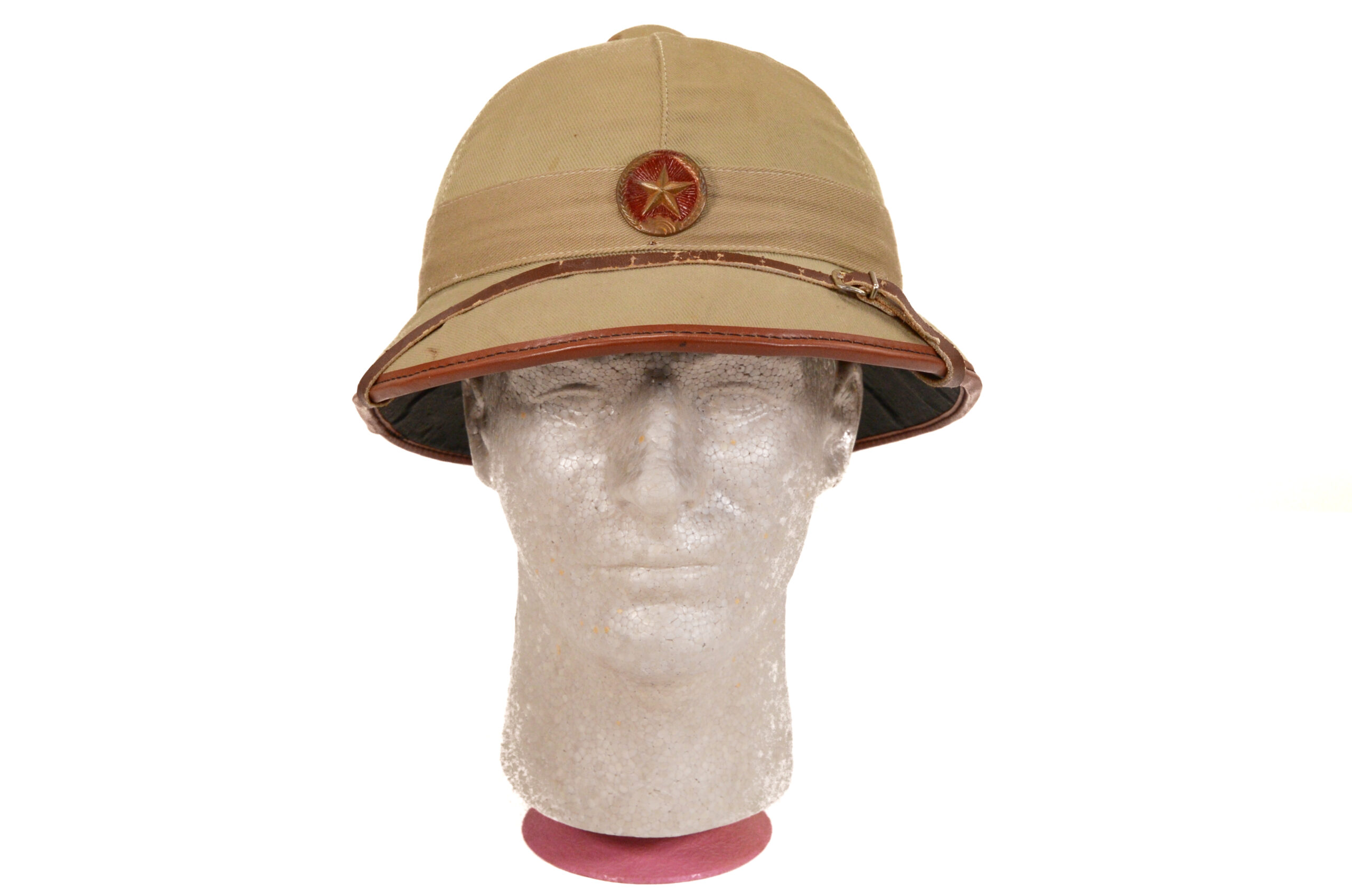 Original Vietnam War North Vietnamese Army (NVA) Pith Helmet - Image 8