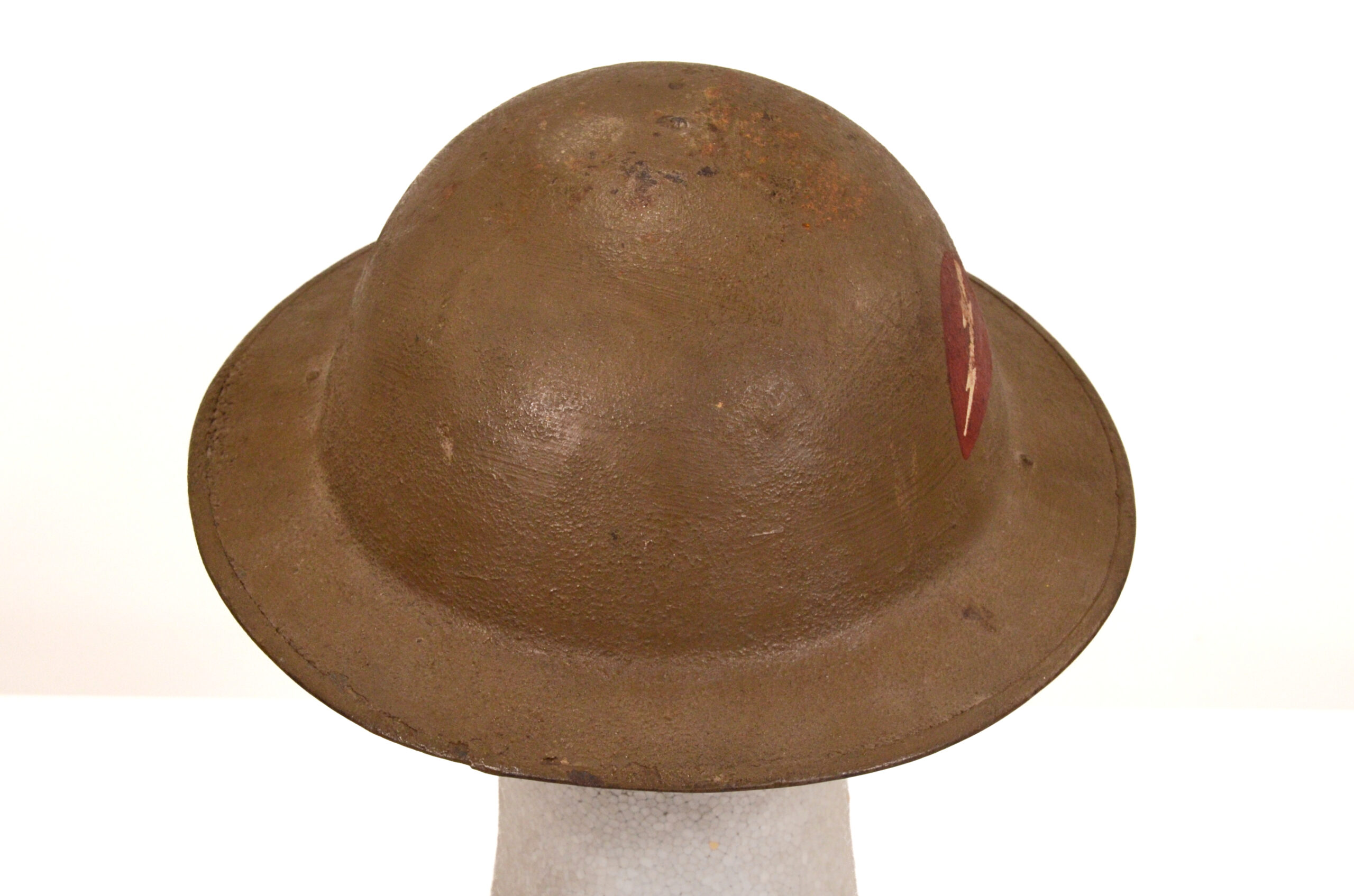 Original U.S. M1917 "Doughboy" combat helmet - 78th Infantry "Lightning Division" - Image 4