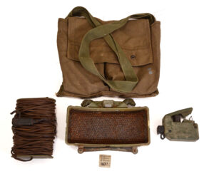 INERT Authentic M68 Claymore Mine Kit, M18/M33, M57 firing device, fuze wire, and bag