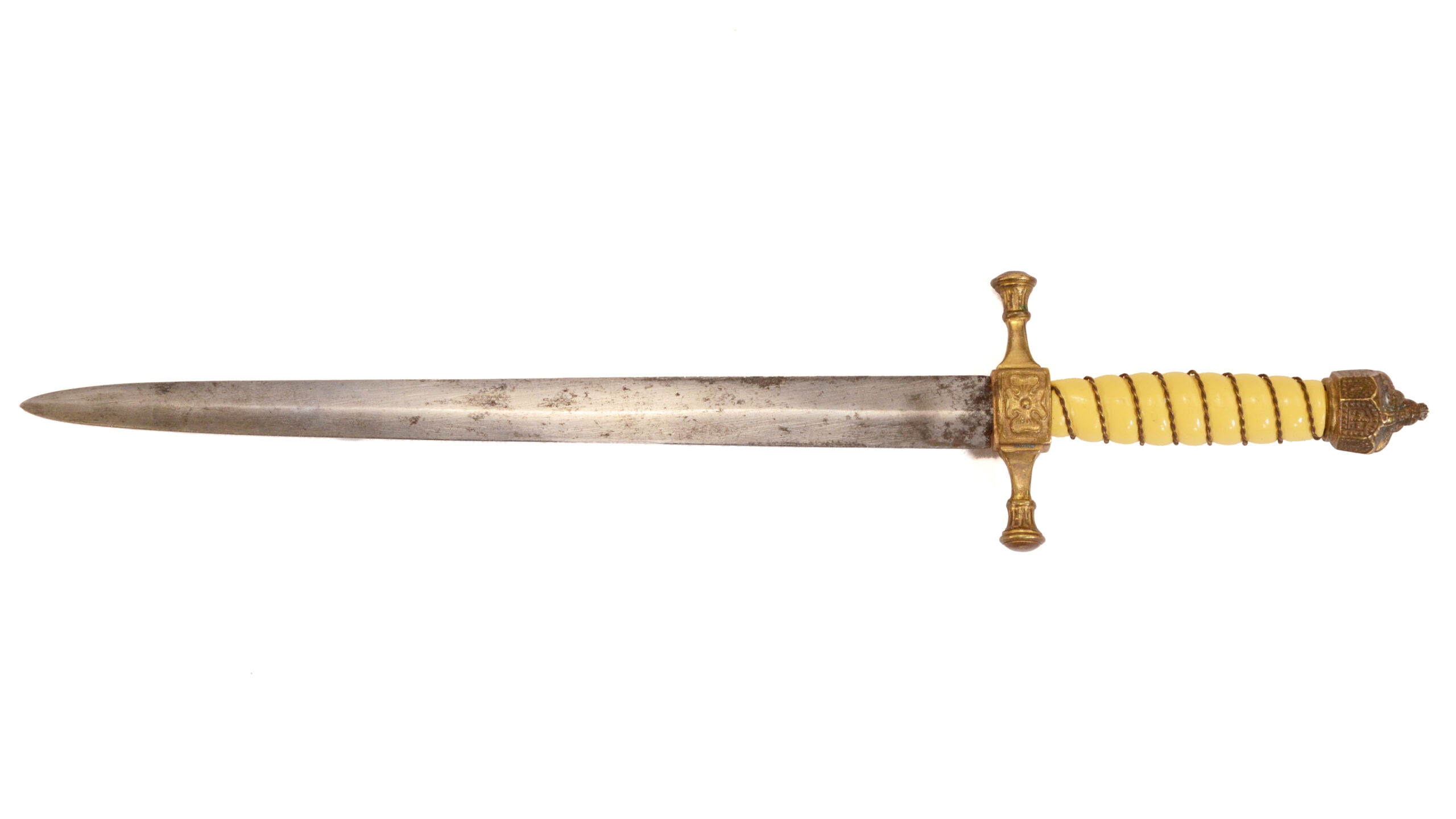 Authentic WWI Imperial German Naval Officer’s Dagger – W.K.C. “Lightning Pattern” Scabbard - Image 4