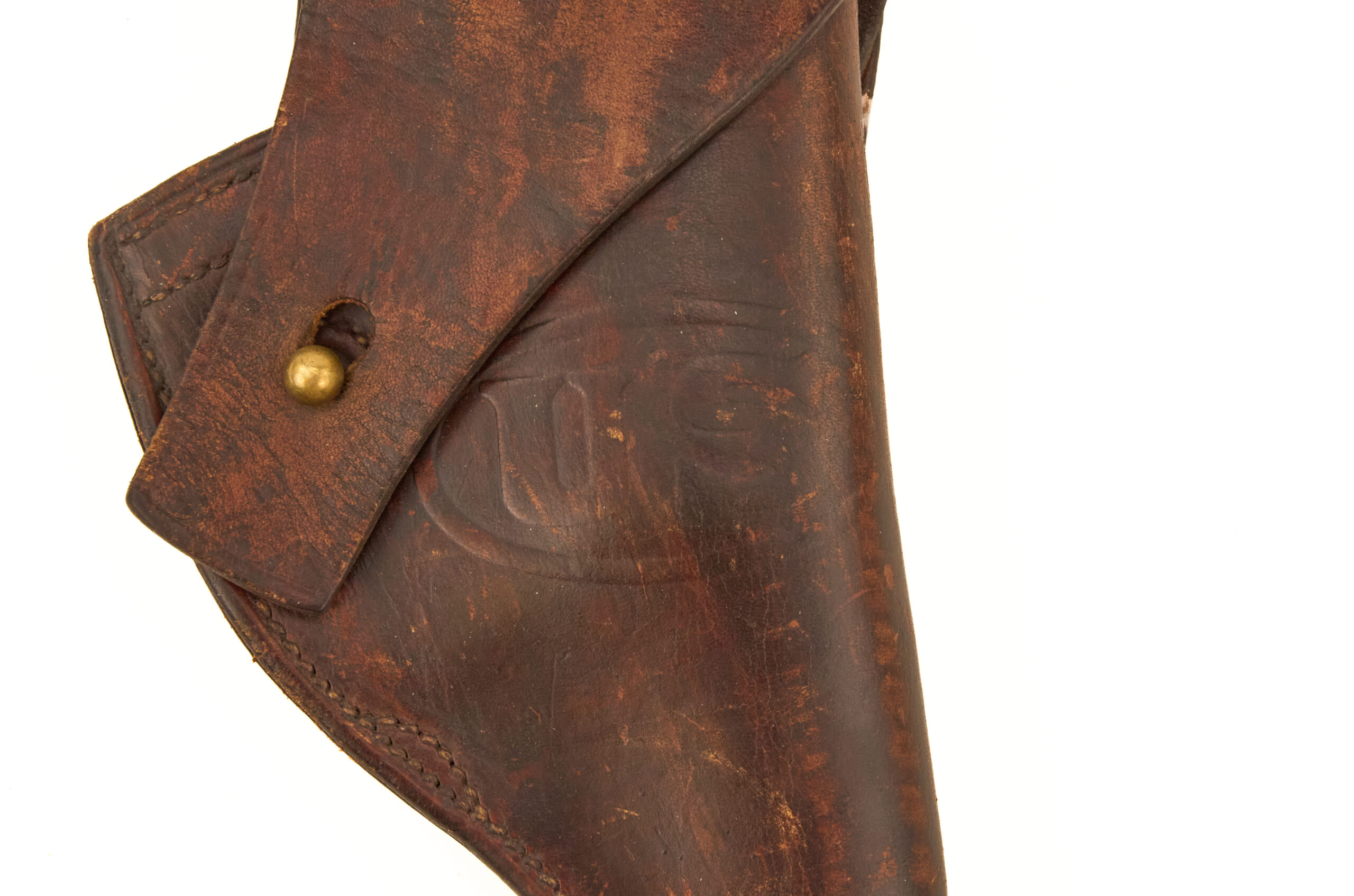 US WWI leather Revolver Holster --Textan 1942 Marked - Image 3