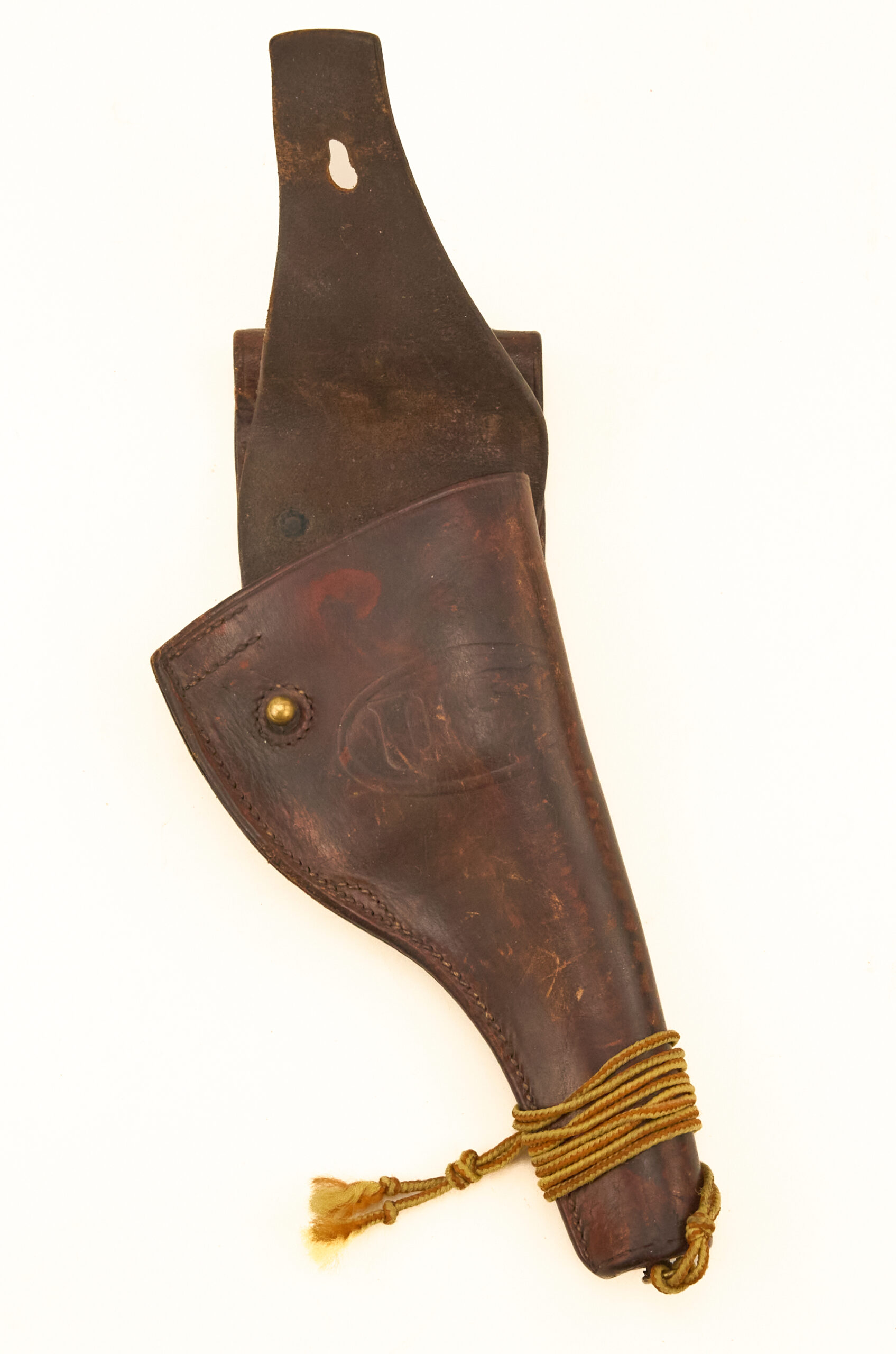 US WWI leather Revolver Holster --Textan 1942 Marked - Image 4