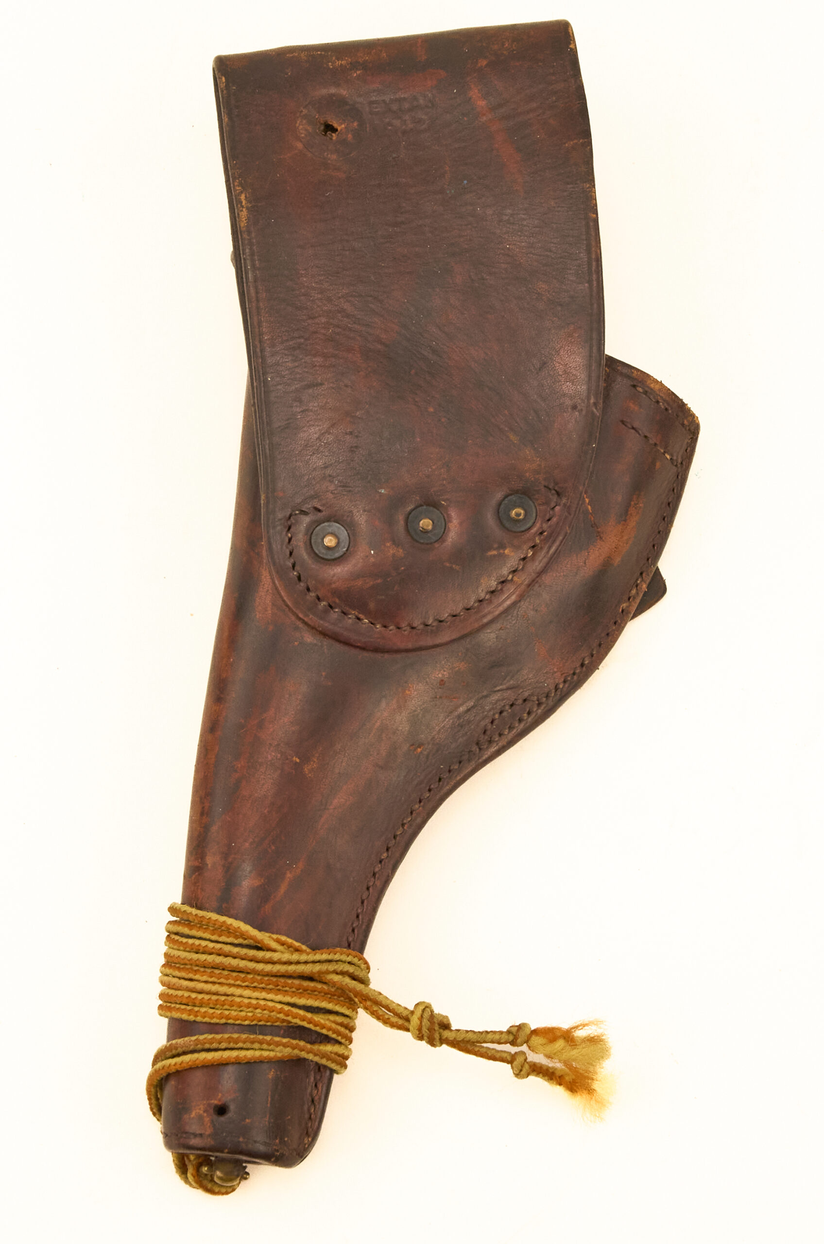 US WWI leather Revolver Holster --Textan 1942 Marked - Image 5