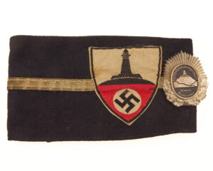 Authentic WWII era Kyffhäuserbund member's armband and pin