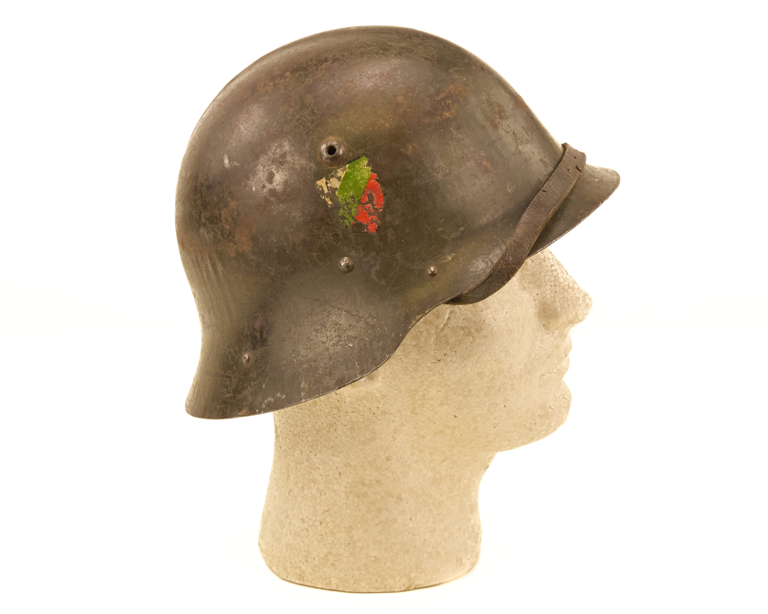 Original WWII Bulgarian M36C Steel Helmet – Original Finish and Liner - Image 2