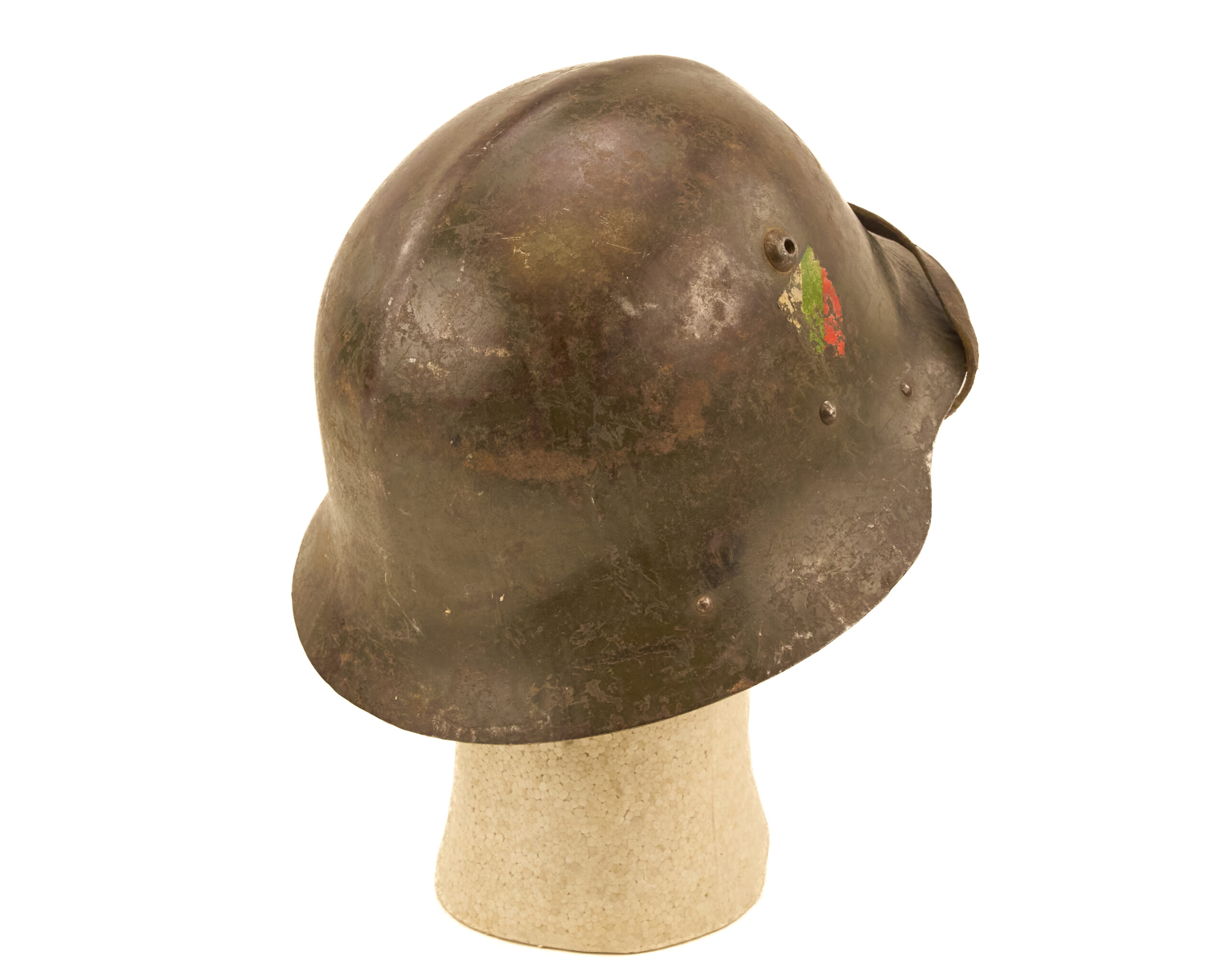 Original WWII Bulgarian M36C Steel Helmet – Original Finish and Liner - Image 3