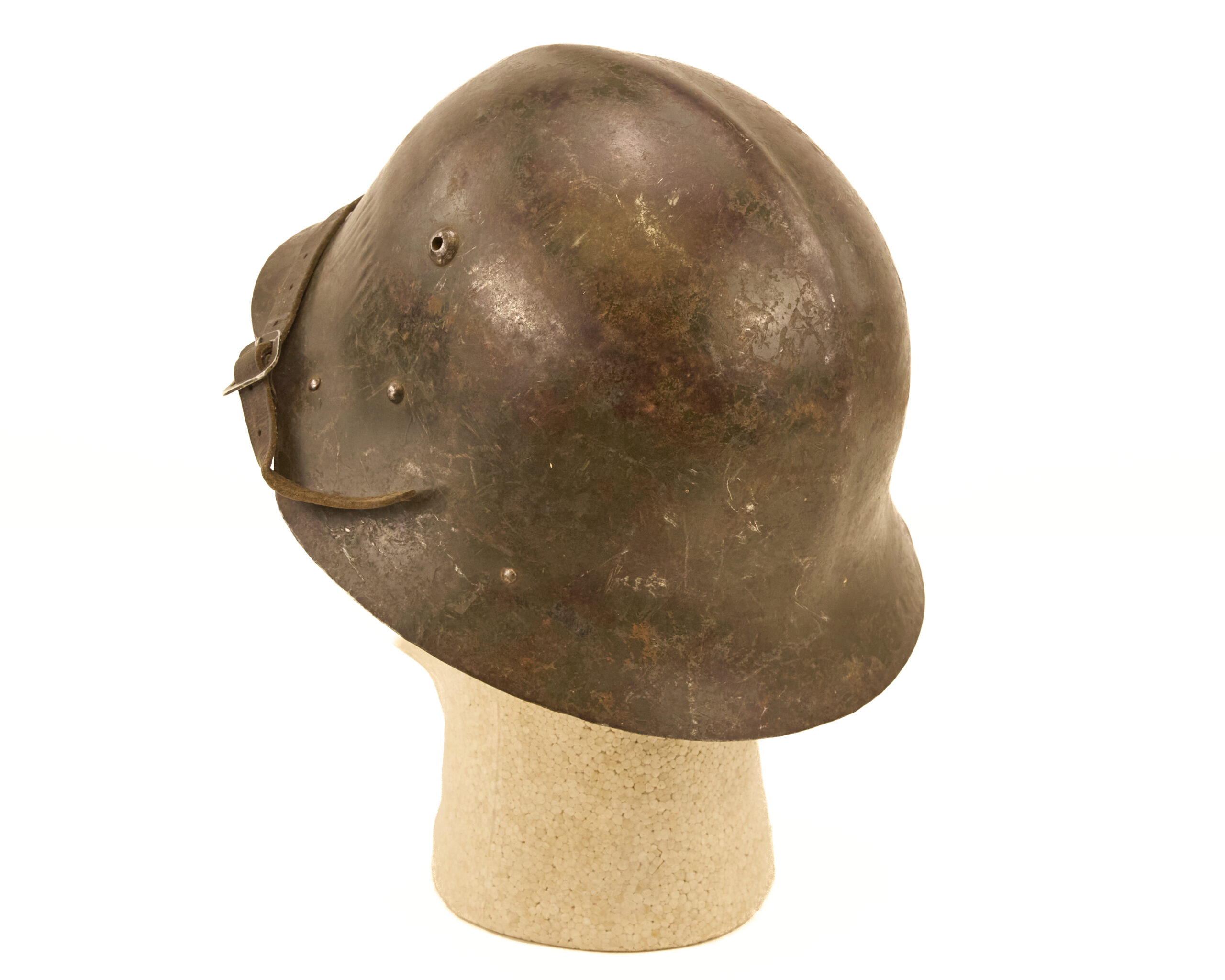 Original WWII Bulgarian M36C Steel Helmet – Original Finish and Liner - Image 5
