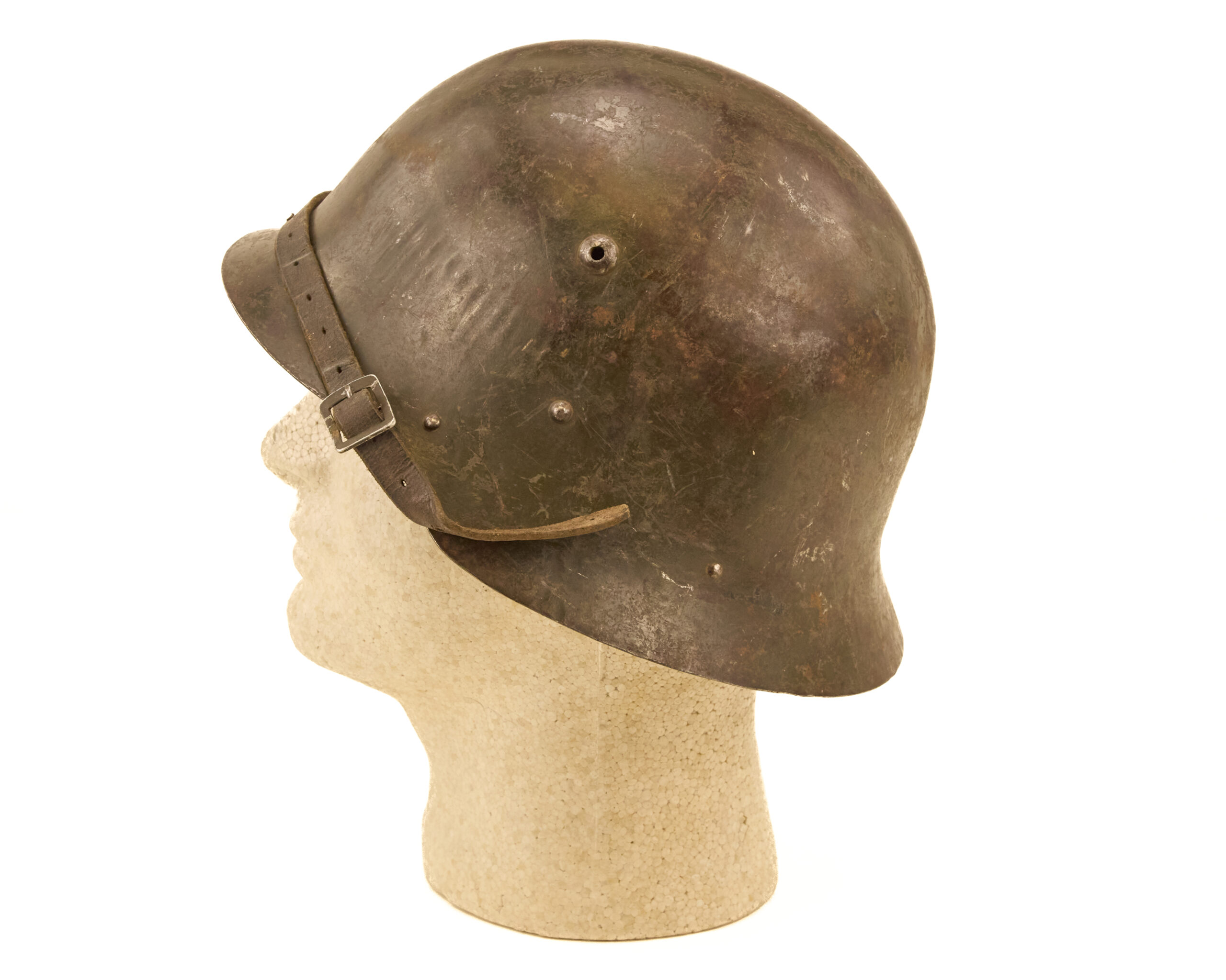 Original WWII Bulgarian M36C Steel Helmet – Original Finish and Liner - Image 6