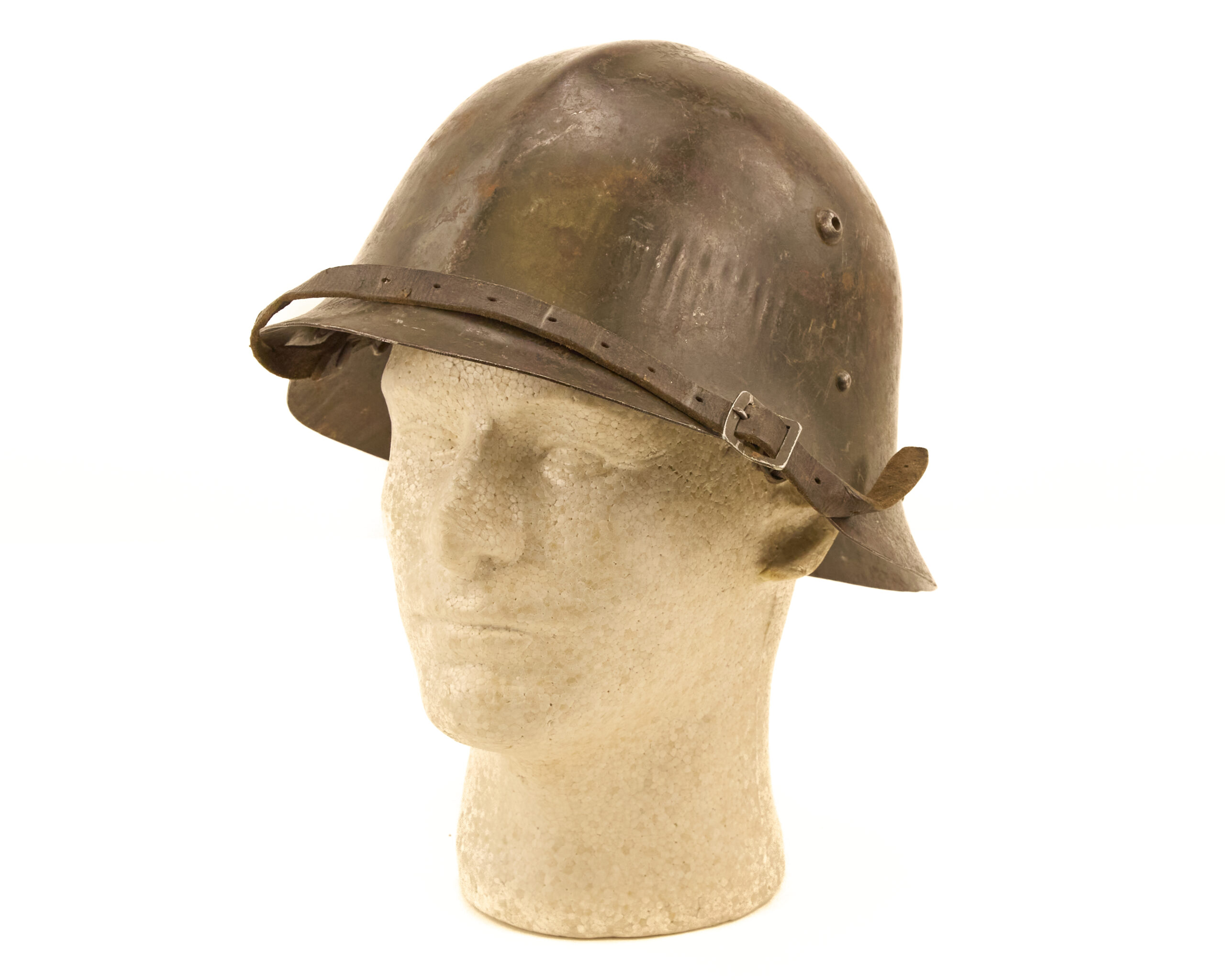 Original WWII Bulgarian M36C Steel Helmet – Original Finish and Liner - Image 7