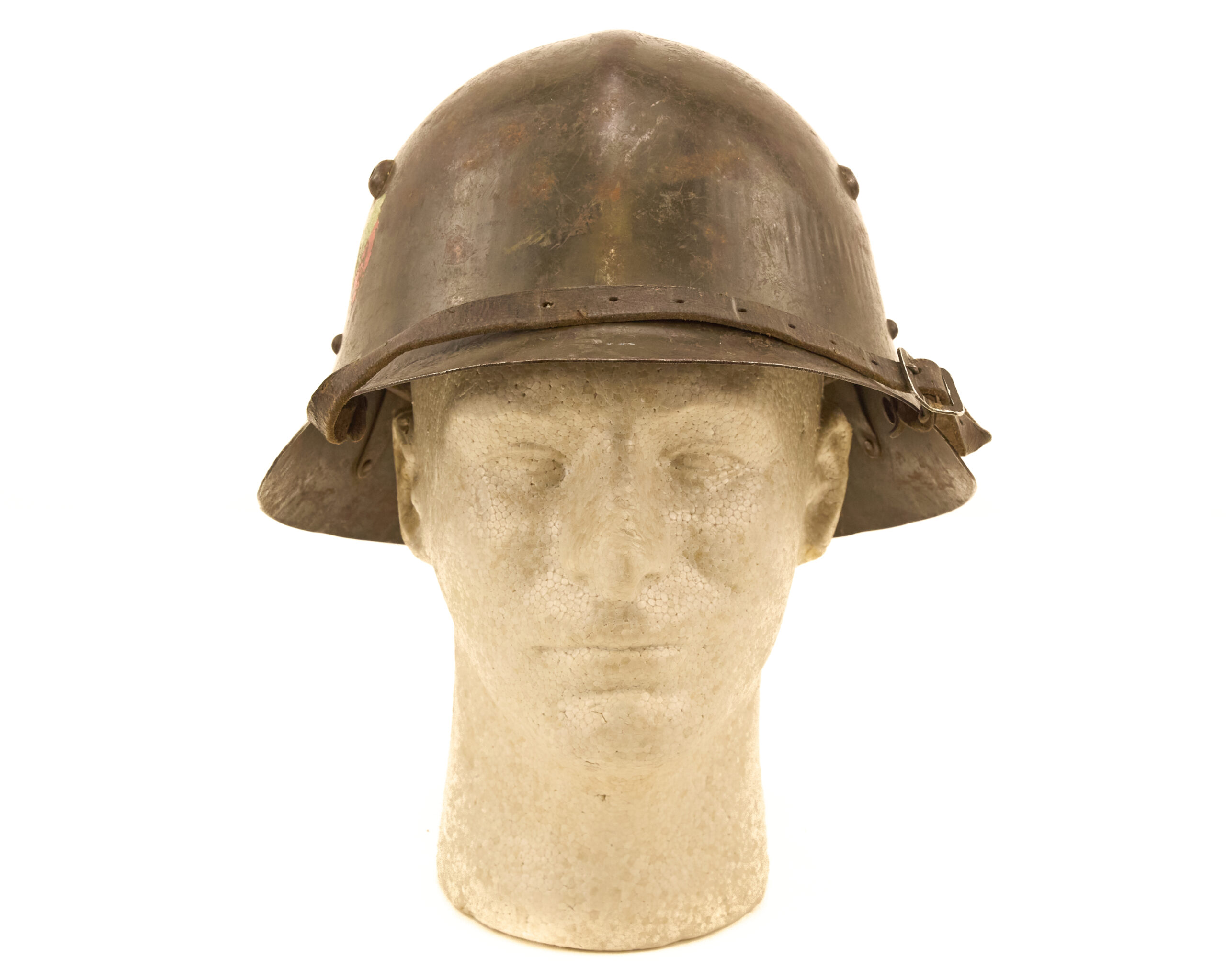 Original WWII Bulgarian M36C Steel Helmet – Original Finish and Liner - Image 8