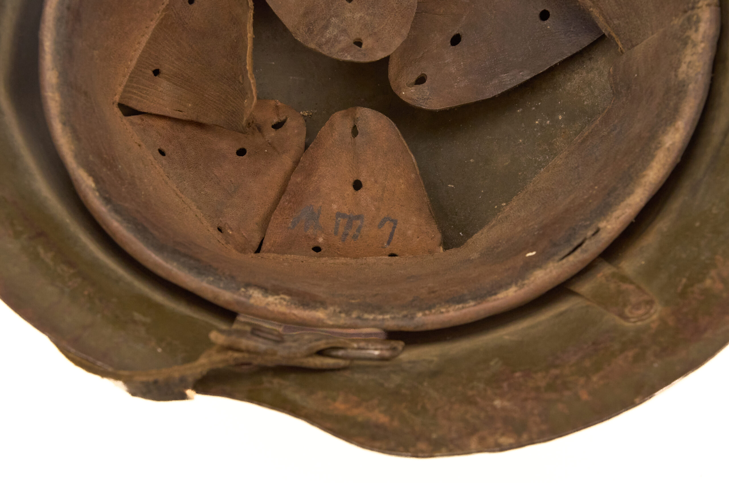 Original WWII Bulgarian M36C Steel Helmet – Original Finish and Liner - Image 10