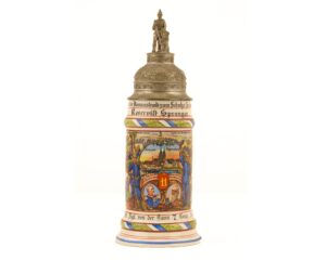 Original Imperial German WWI-Era Bavarian Infantry Regiment Reservist Beer Stein – 11th Royal Bavarian Infantry / 16th Bavarian Infantry (7th Company)