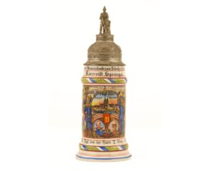 Original Imperial German WWI-Era Bavarian Infantry Regiment Reservist Beer Stein – 11th Royal Bavarian Infantry / 16th Bavarian Infantry (7th Company)