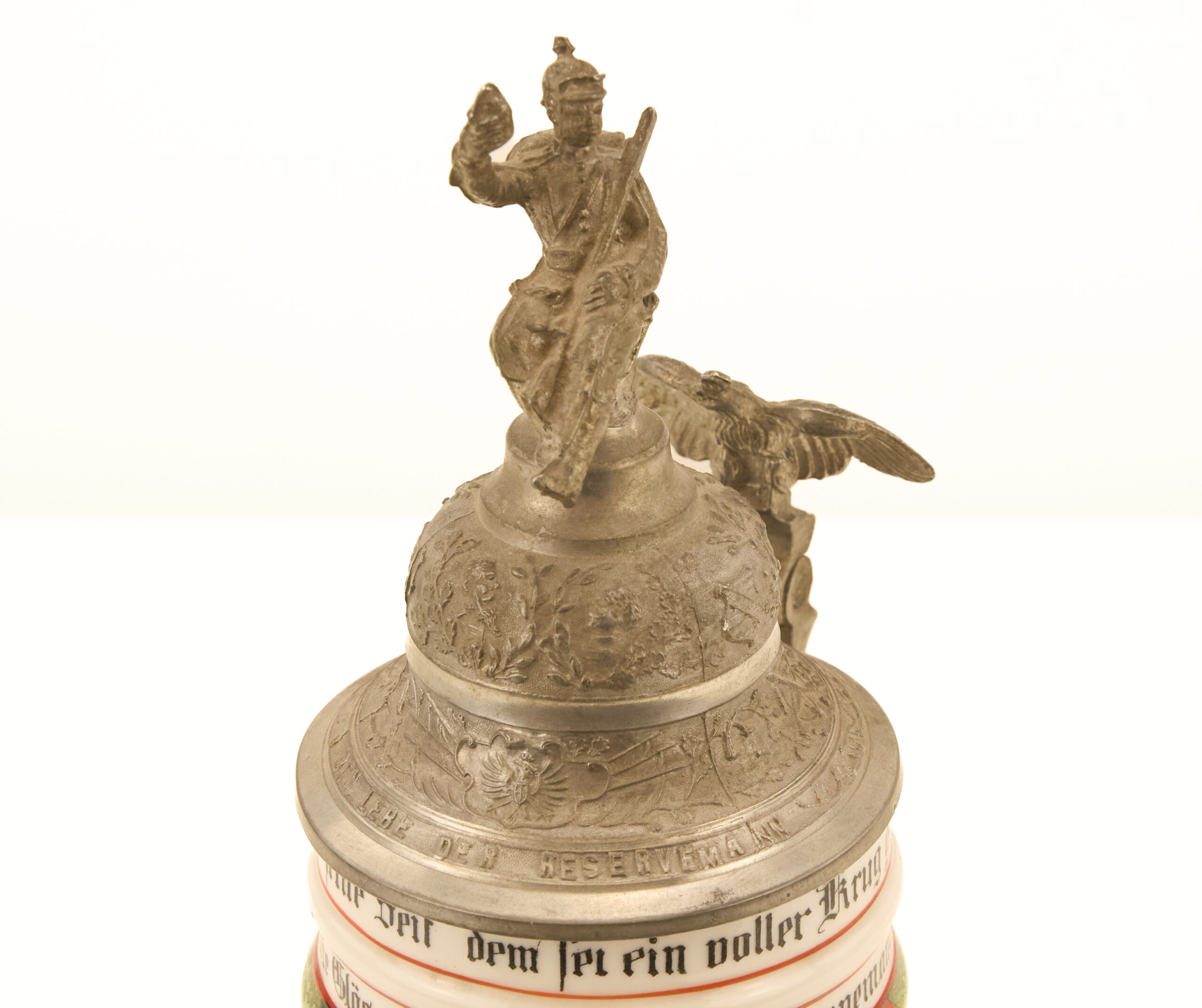 Original Imperial German WWI-era167th Infantry Regiment reservist beer stein - Image 4