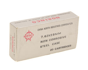 China North Industries Corp. 7.62x39mm non corrosive steel case silver box