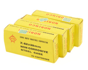 Original Norinco 7.62x39 Steel Case Ammunition 4 boxes 79 rounds