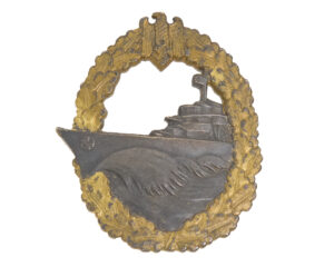 WWII German Kriegsmarine Destroyer War Badge (Zerstörerkriegsabzeichen) by Friedrich Orth, Vienna