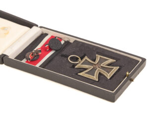 Uncommon German WWII Knight’s Cross of the Iron Cross with Swords, with Original Presentation Case