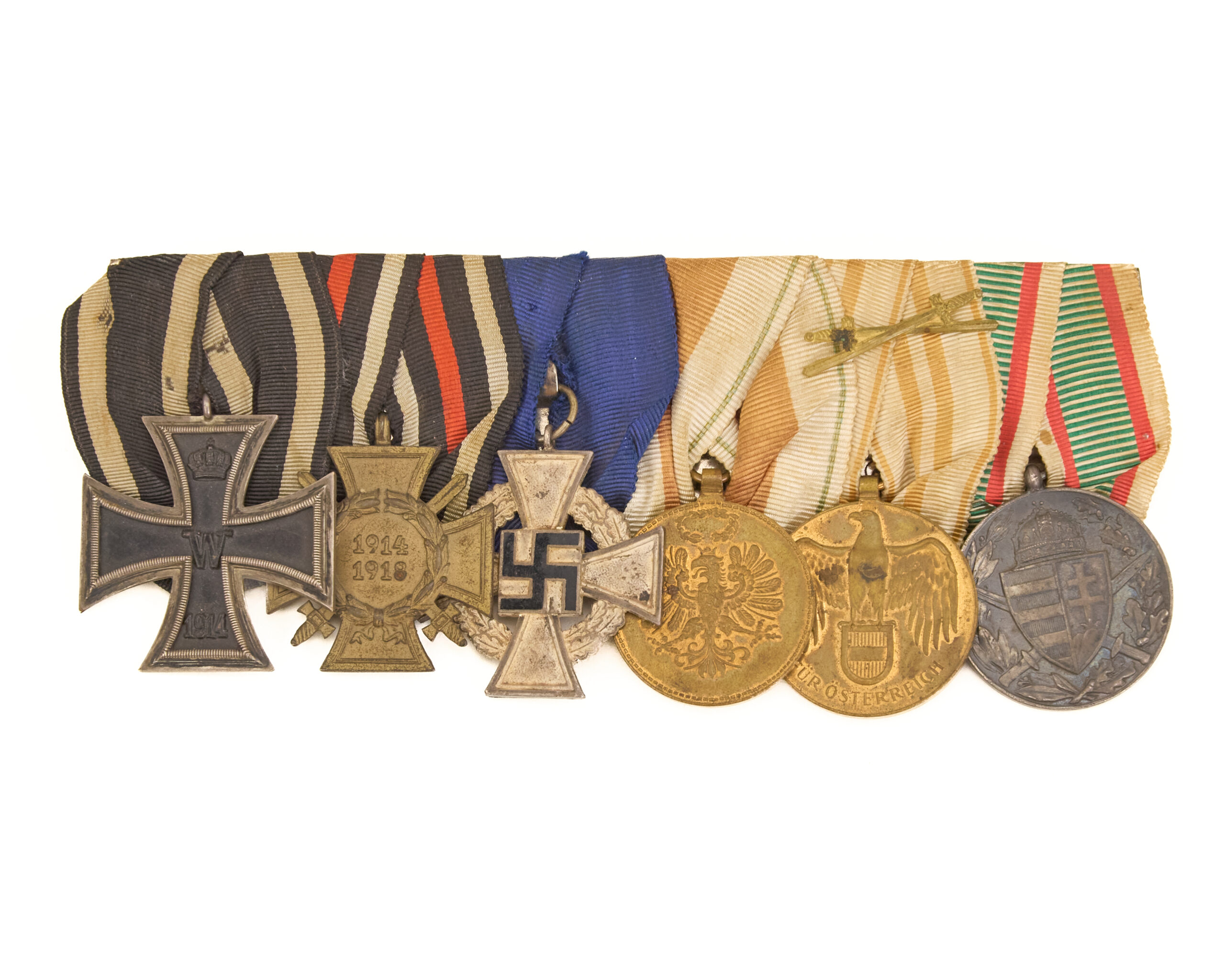 Authentic German–Austrian–Hungarian World War I & Interwar Medal Bar
