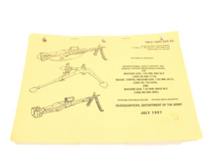 U.S. Army TM 9-1005-224-24 Technical Manual – M60 Machine Gun & M122 Tripod (July 1987)