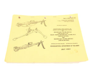 U.S. Army TM 9-1005-224-24 Technical Manual – M60 Machine Gun & M122 Tripod (July 1987)