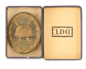 Wound Badge in Gold (Verwundetenabzeichen in Gold) – L/14 Marked – by Friedrich Orth – with Original Presentation Box