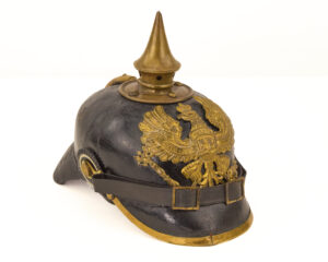 Original German WWI Prussian M1895 Infantry Enlisted Man's Pickelhaube spiked helmet