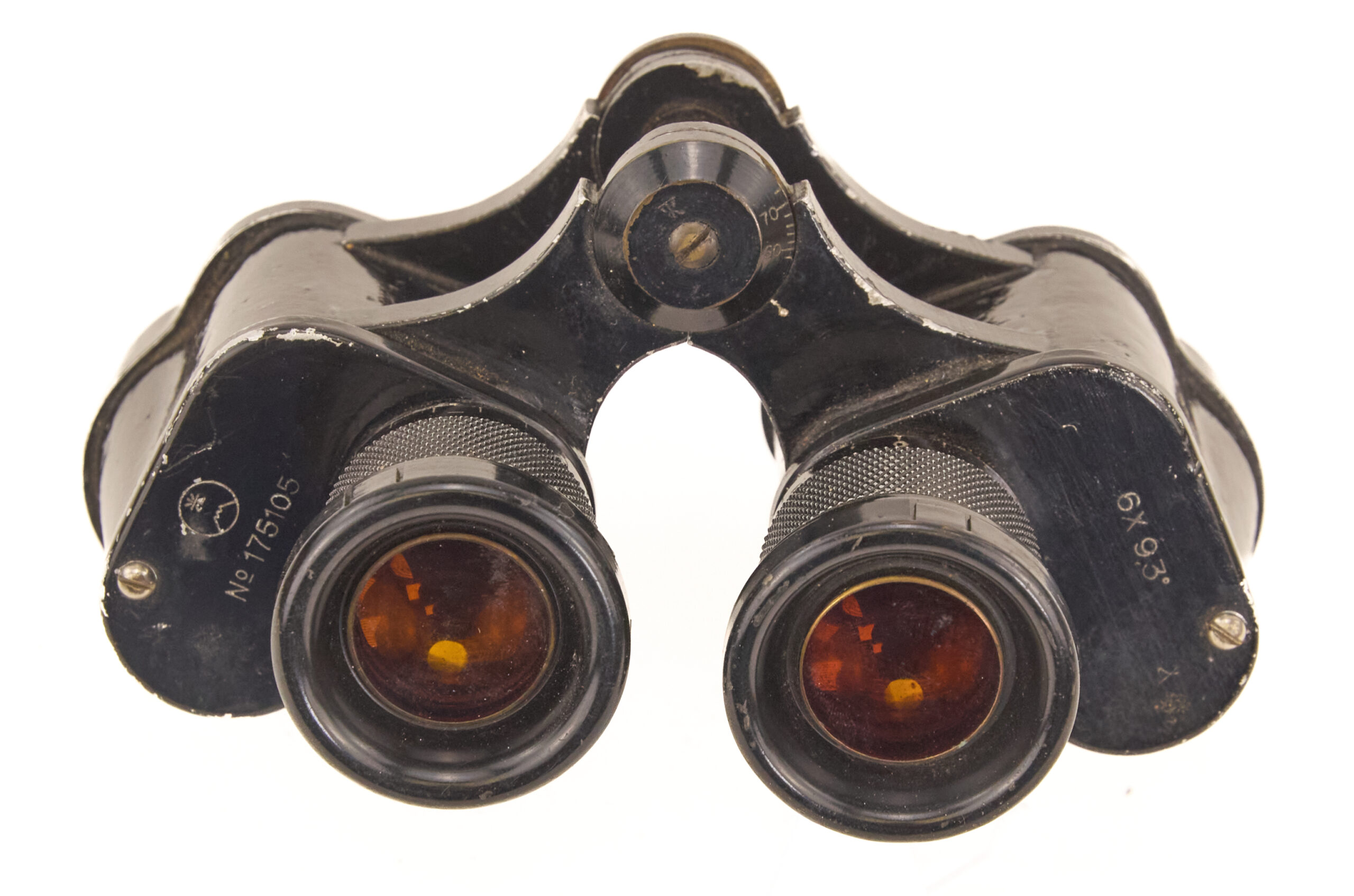 WWII Japanese Binoculars with Case - Fuji Type 89 6x24 - Image 2