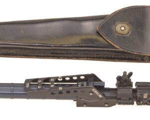 Belgian Kar98K grenade launcher with leather case