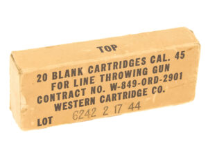 WWII .45 Blank Cartridges for Line Throwing Gun