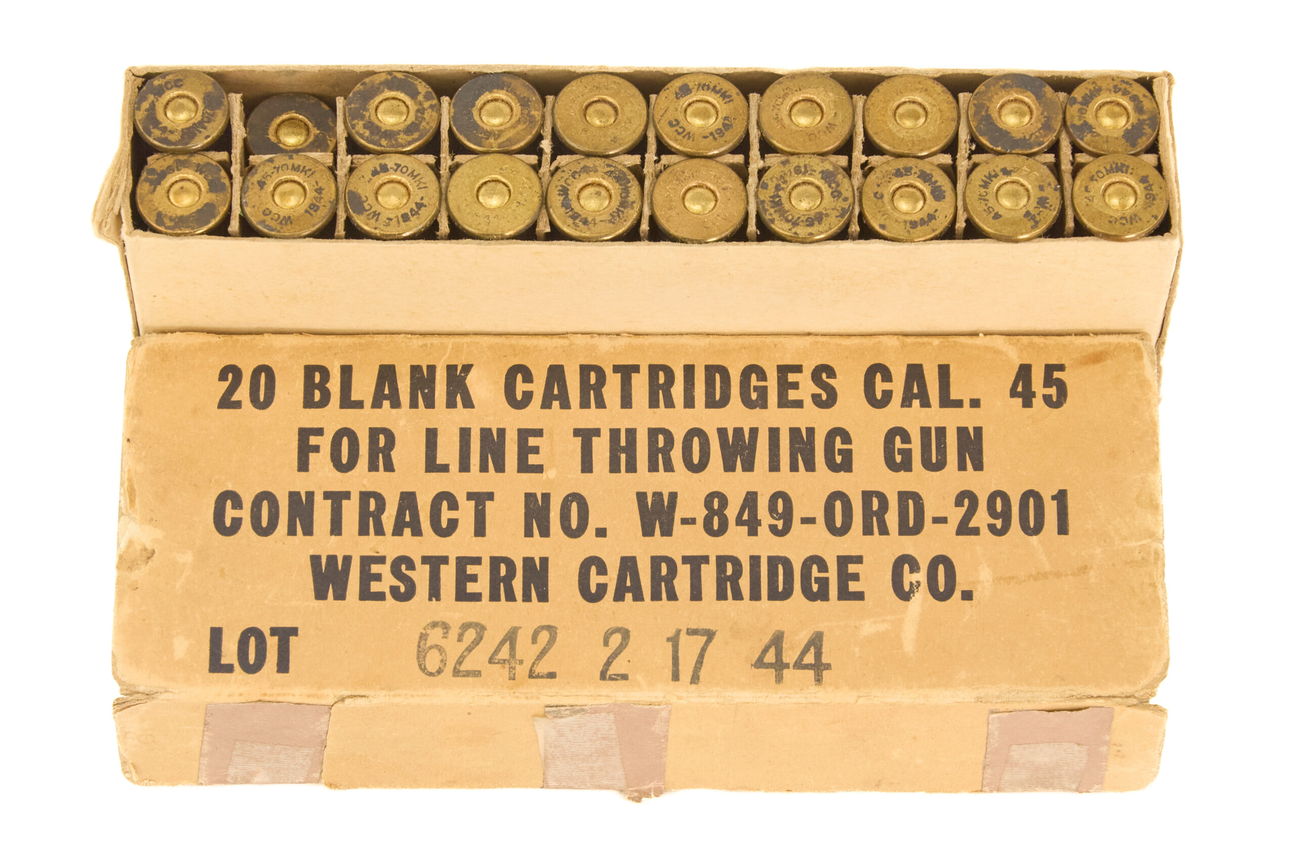 WWII .45 Blank Cartridges for Line Throwing Gun - Image 2